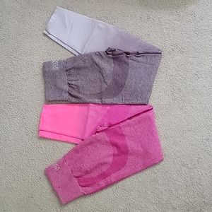 New Victorias Secret Pink Seamless Leggings Ombre S